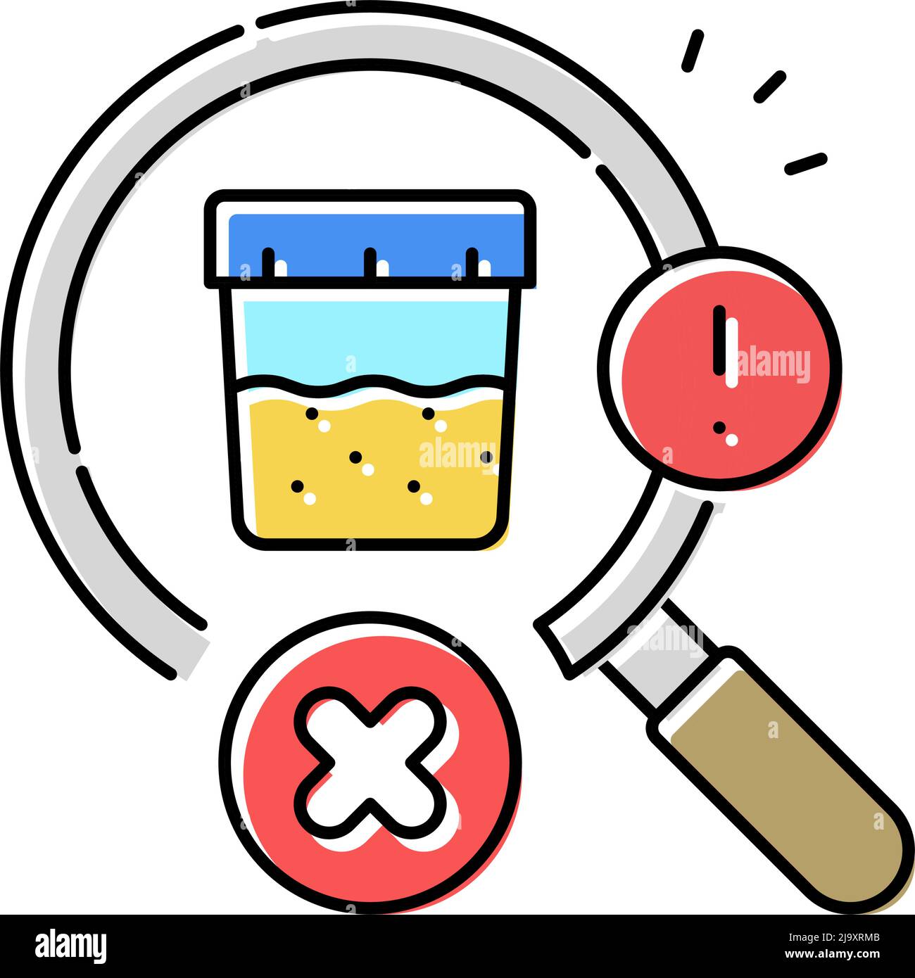 positive drug test color icon vector illustration Stock Vector Image & Art  - Alamy