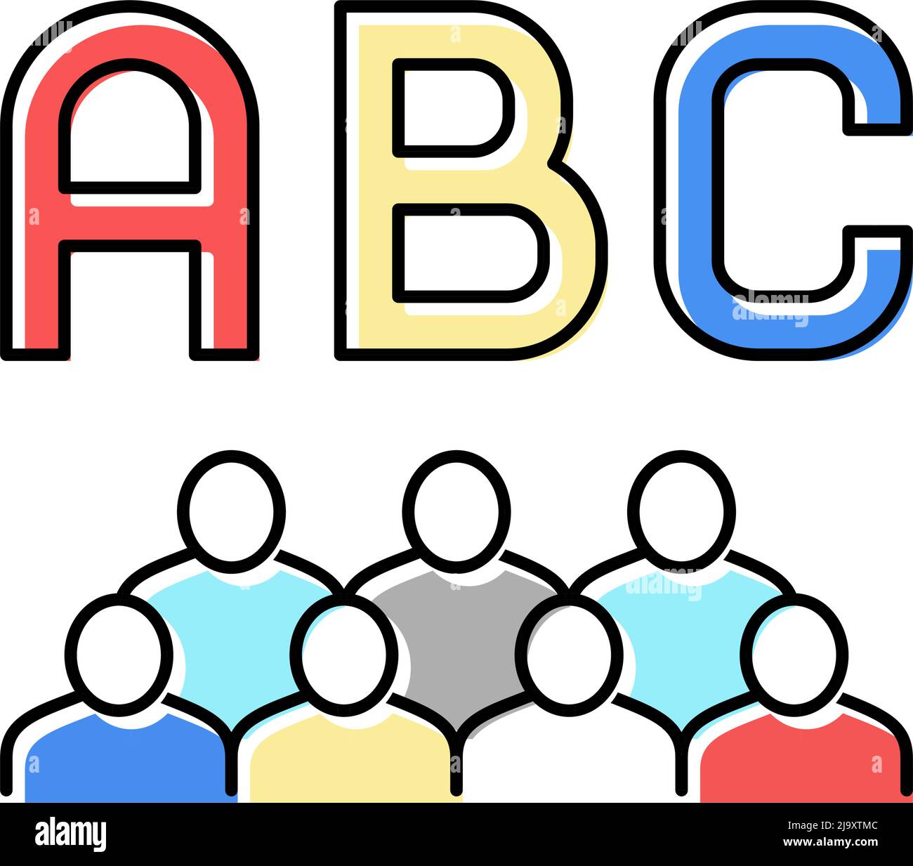 class english color icon vector illustration Stock Vector Image & Art -  Alamy