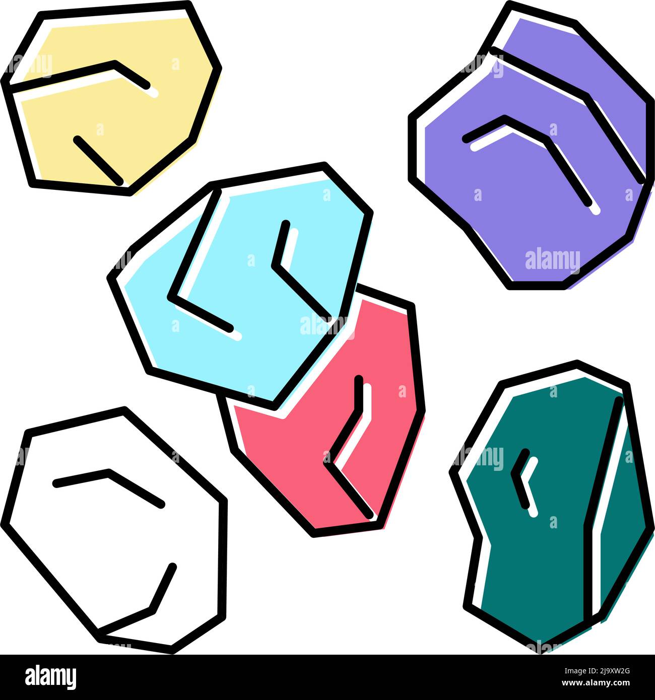 stones resin art color icon vector illustration Stock Vector Image ...