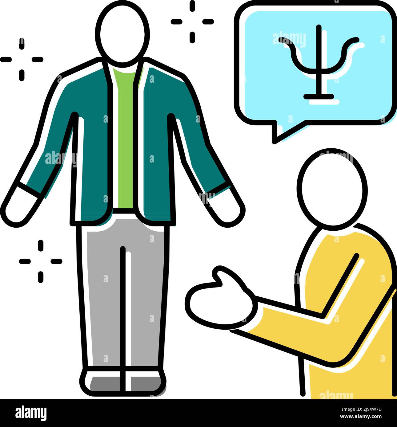 coach life career color icon vector illustration Stock Vector Image ...