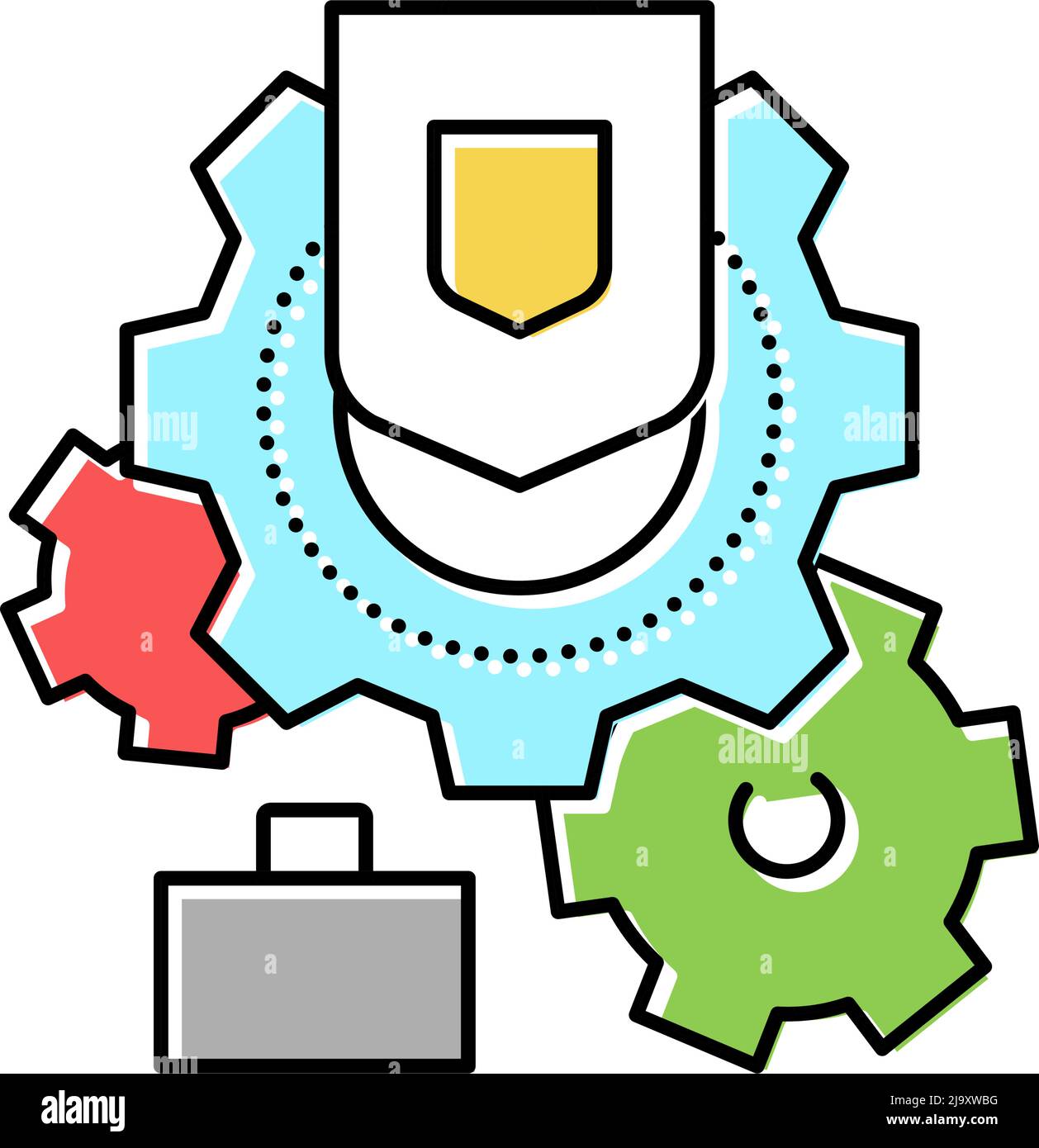 work safety color icon vector illustration Stock Vector Image & Art - Alamy