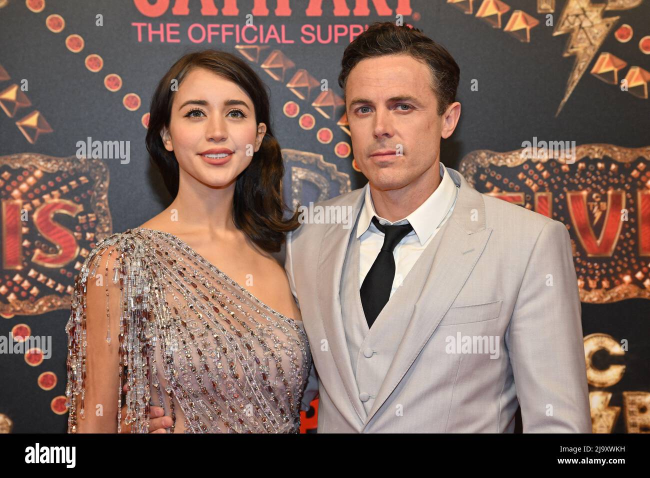 Caylee Cowan, Casey Affleck attending the premiere of the movie