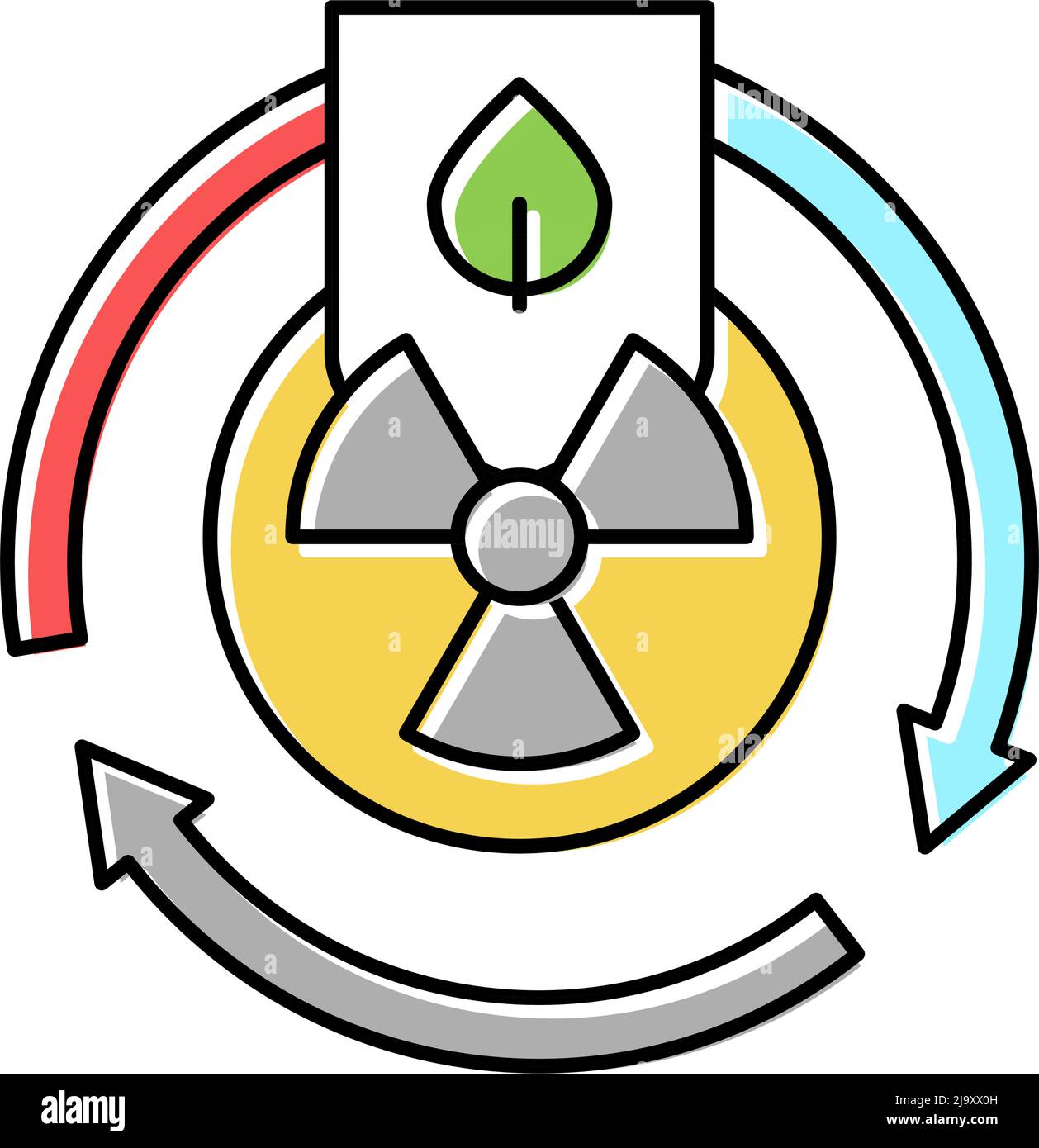 hazardous materials management color icon vector illustration Stock