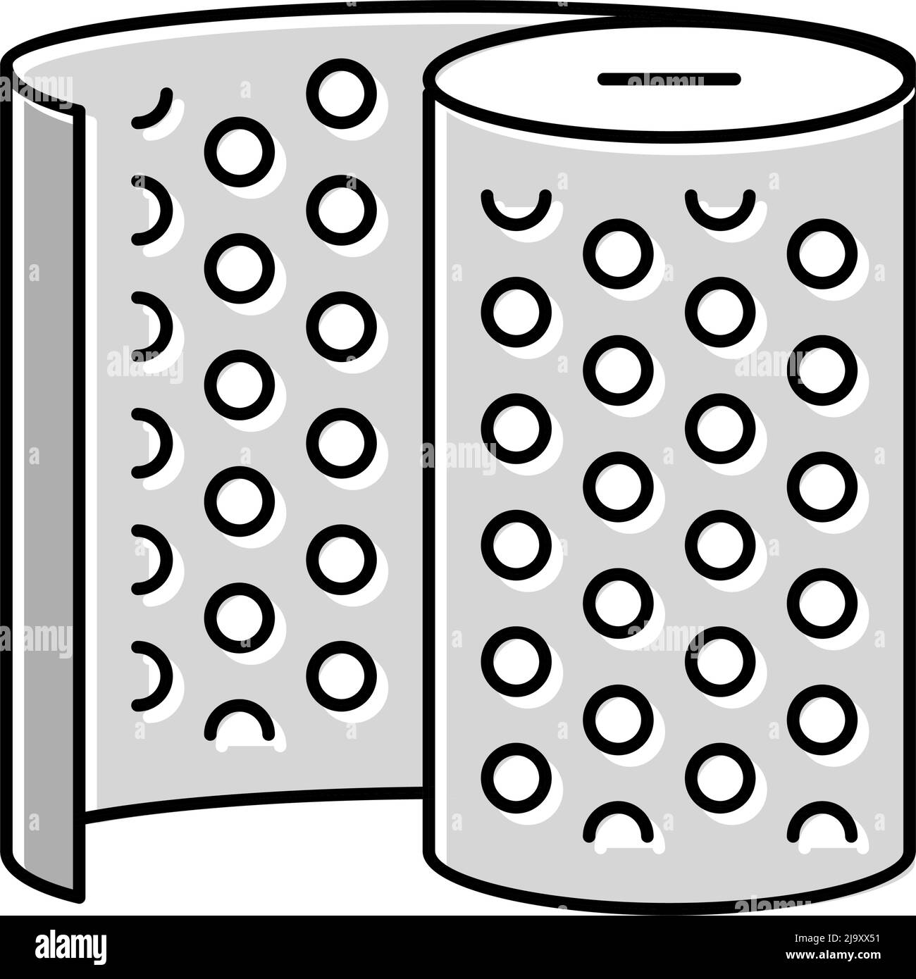 bubble wrap plastic color icon vector illustration Stock Vector Image