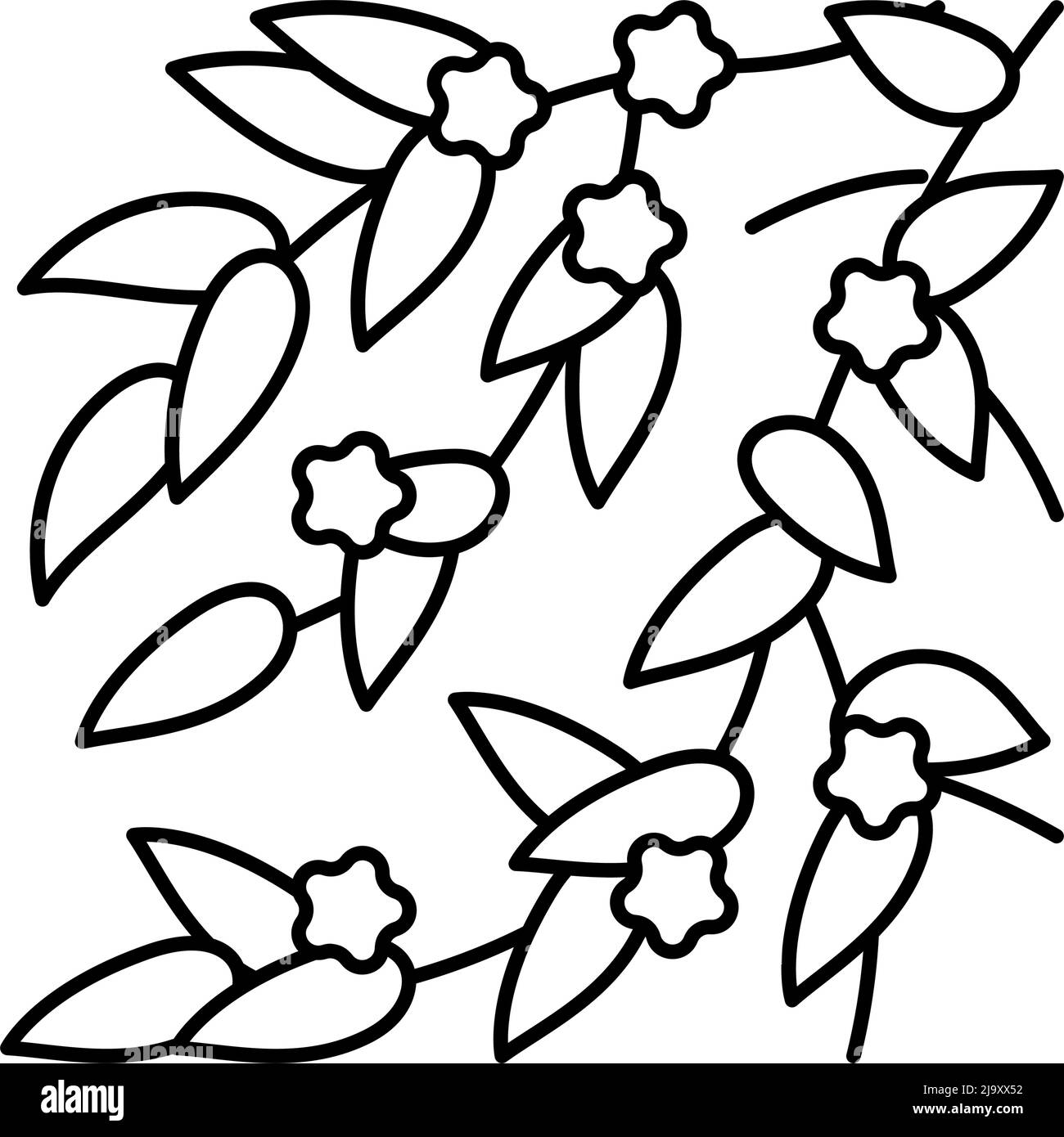spring leaf line icon vector illustration Stock Vector Image & Art - Alamy