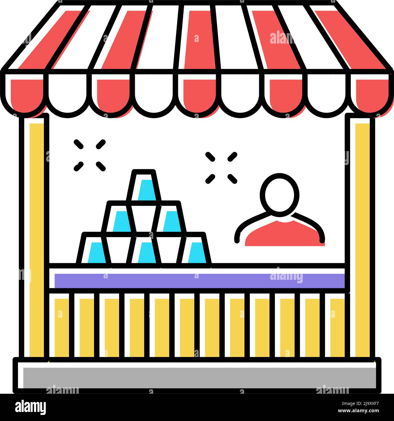 tent amusement park color icon vector illustration Stock Vector Image ...
