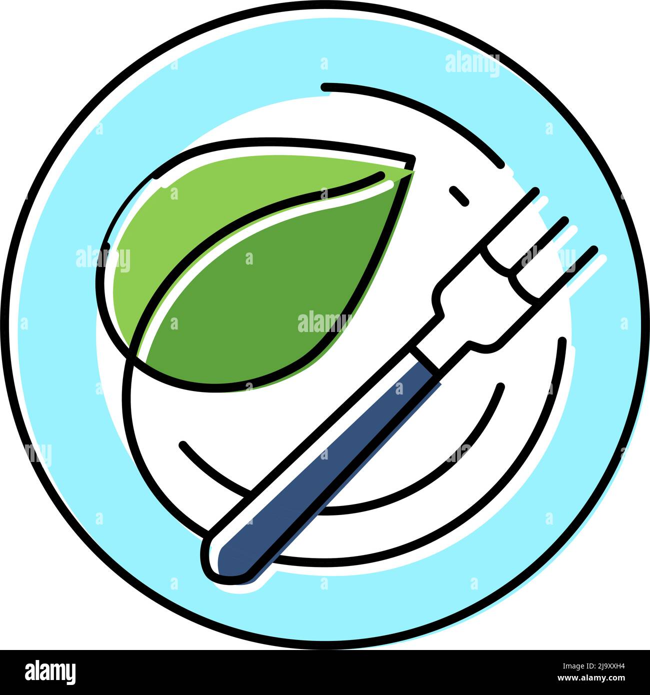 vegan leaf color icon vector illustration Stock Vector Image & Art - Alamy