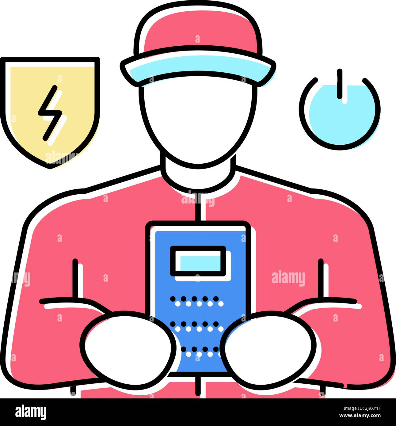 portable appliance testing color icon vector illustration Stock Vector ...