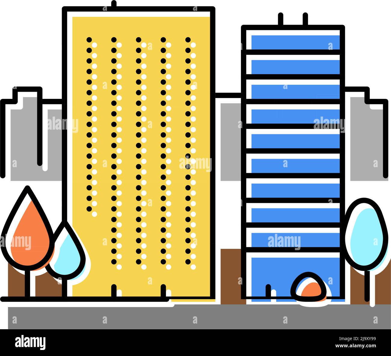 real estate house color icon vector illustration Stock Vector Image ...
