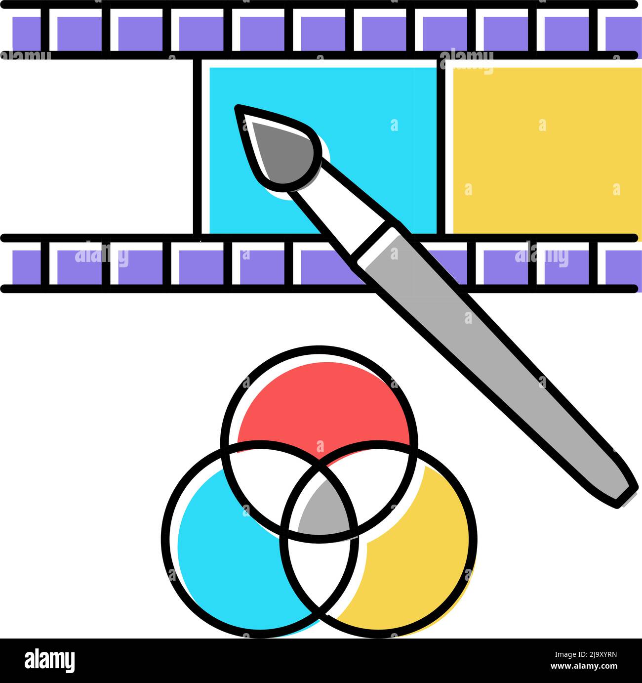 video editor color icon vector illustration Stock Vector Image & Art ...