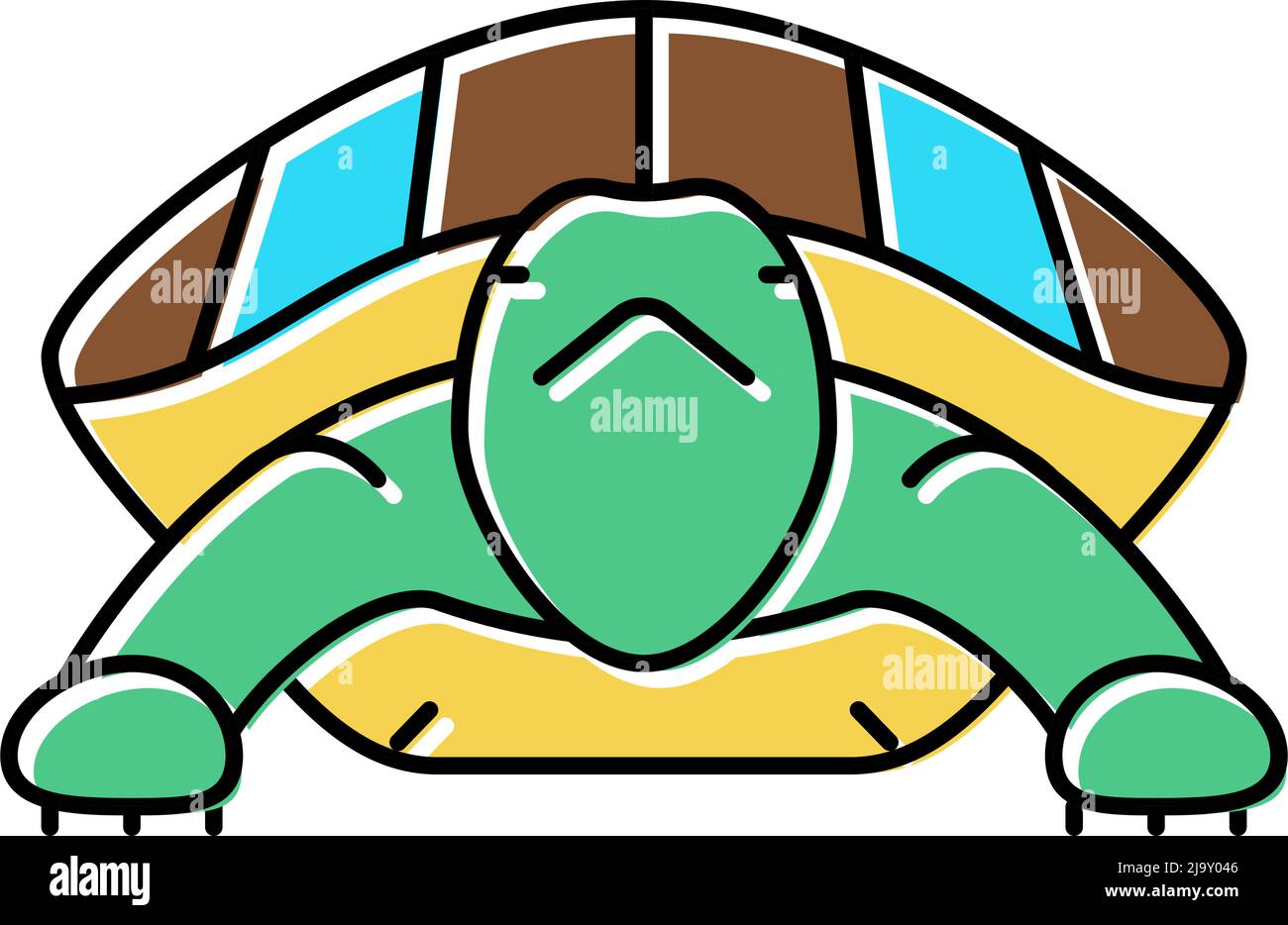 turtle tropical color icon vector illustration Stock Vector Image & Art ...