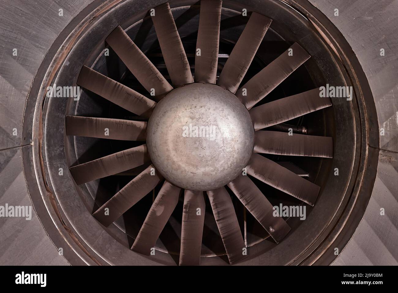 Huge industrial jet fan metal blades Stock Photo Alamy