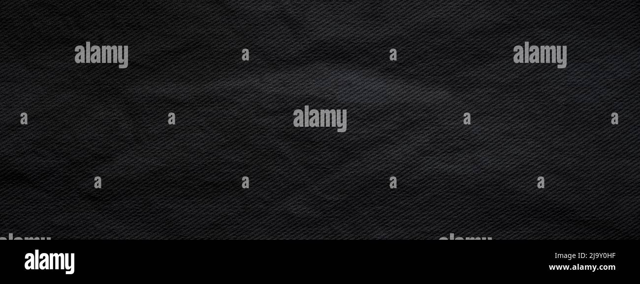 Black cotton fabric texture background Stock Photo
