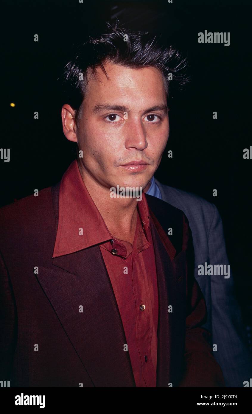 Johnny Depp attends a book party for Hunter S. Thompson at The Players