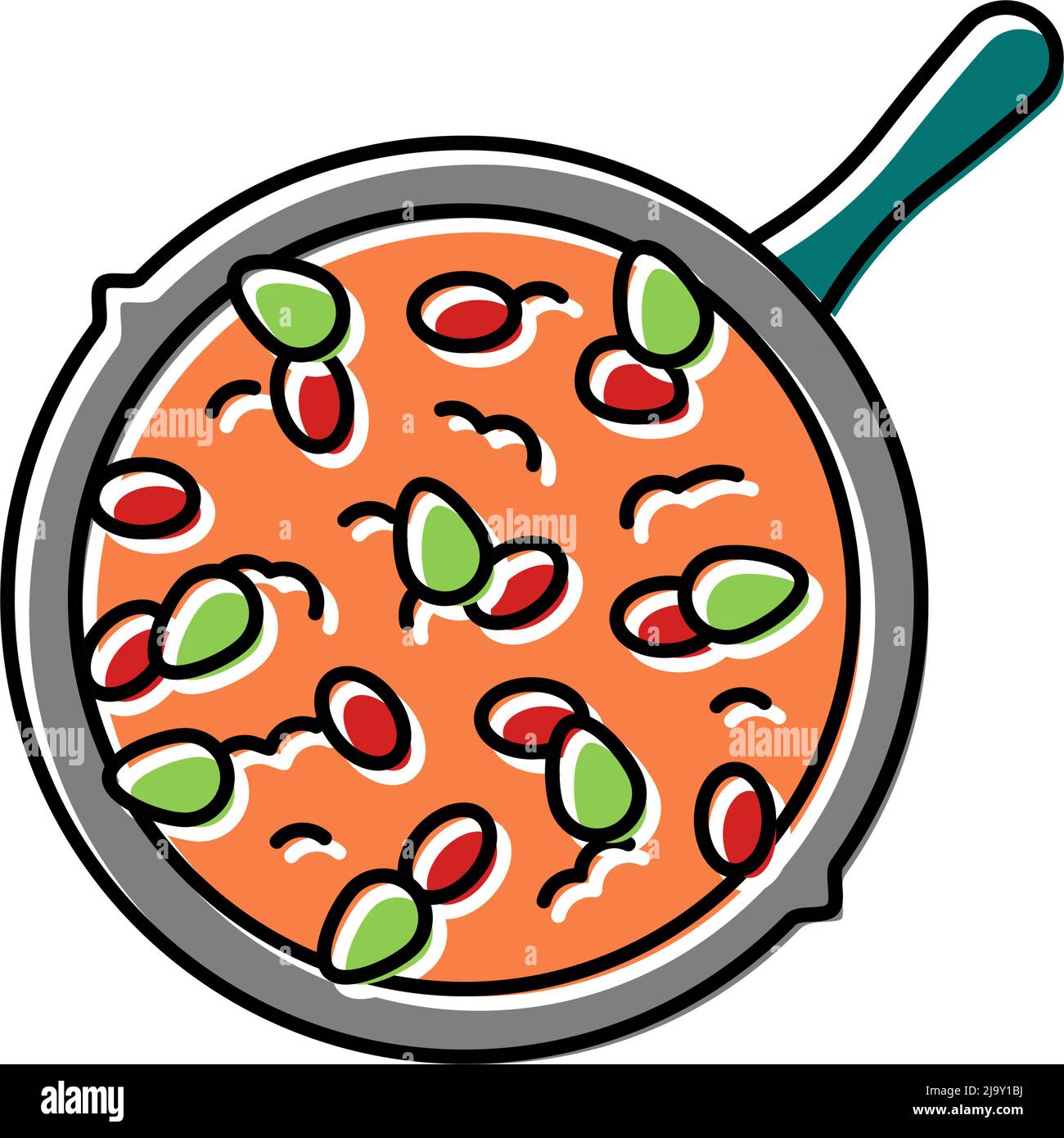 chili con carne color icon vector illustration Stock Vector Image & Art