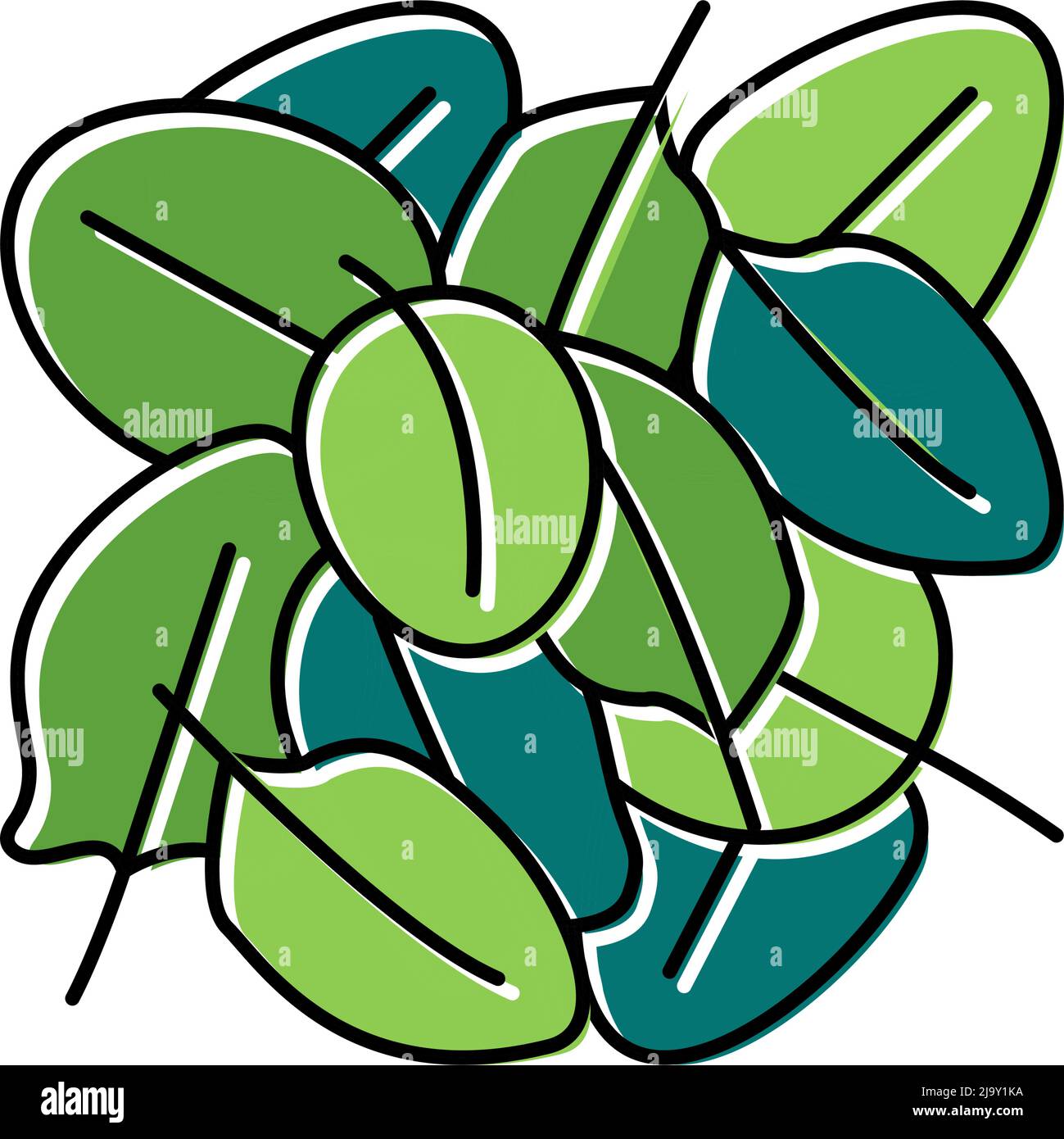pile spinach color icon vector illustration Stock Vector Image & Art ...