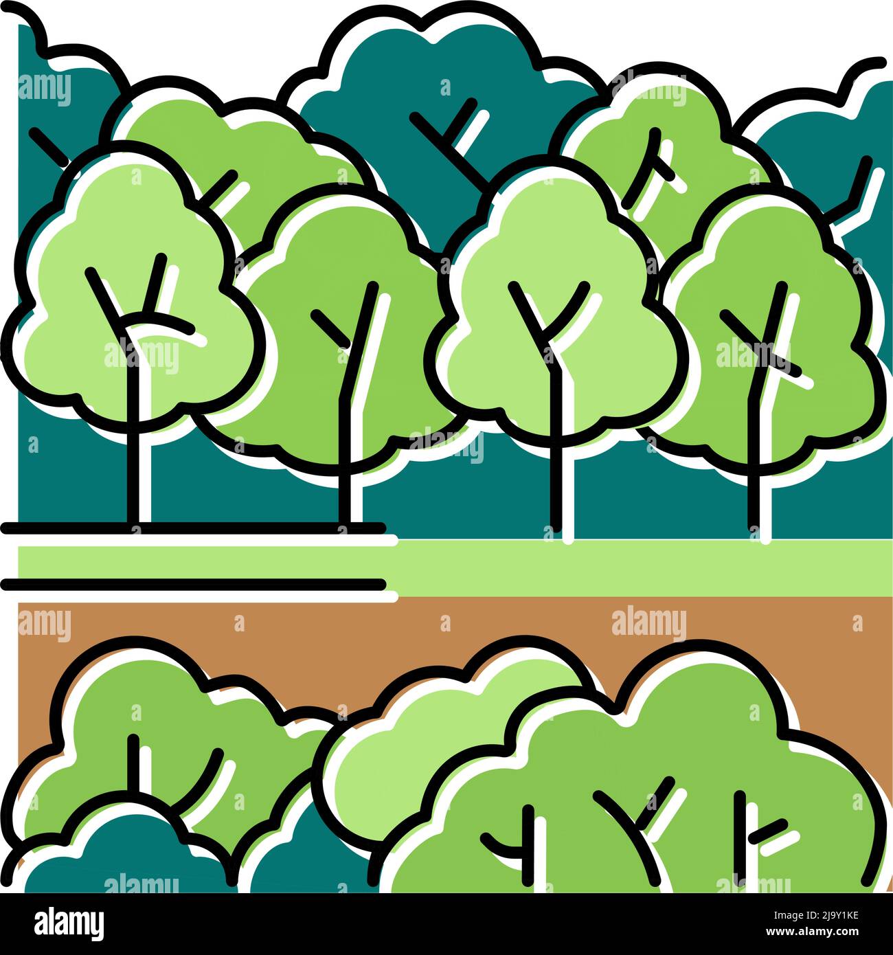 forest park color icon vector illustration Stock Vector Image & Art - Alamy