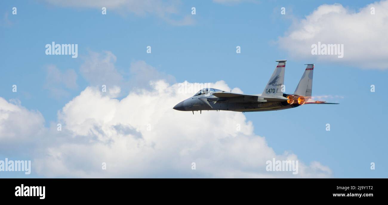 A 123rd Fighter Squadron F-15C Eagle piloted by 142nd Wing Commander ...