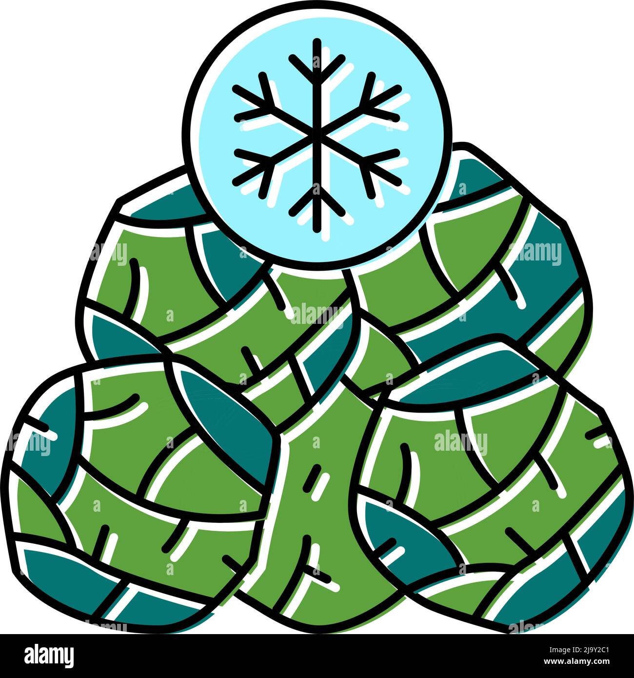 frozen spinach color icon vector illustration Stock Vector Image & Art ...