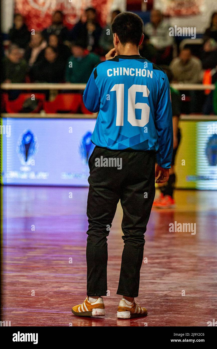 Villa Ballester, Argentina. May 25, 2022. Ovalle Balonmano (CHL) goalkeeper Damian CHINCHON at Estadio SAG Villa Ballester in Villa Ballester, Buenos Aires, Argentina. Credit: Fabian Lujan/ASN Media/Alamy Live News Stock Photo