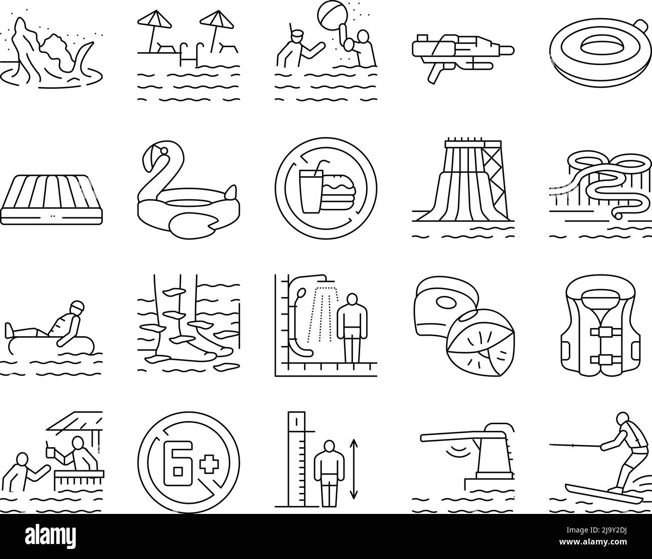 Aqua park resort Black and White Stock Photos & Images - Alamy