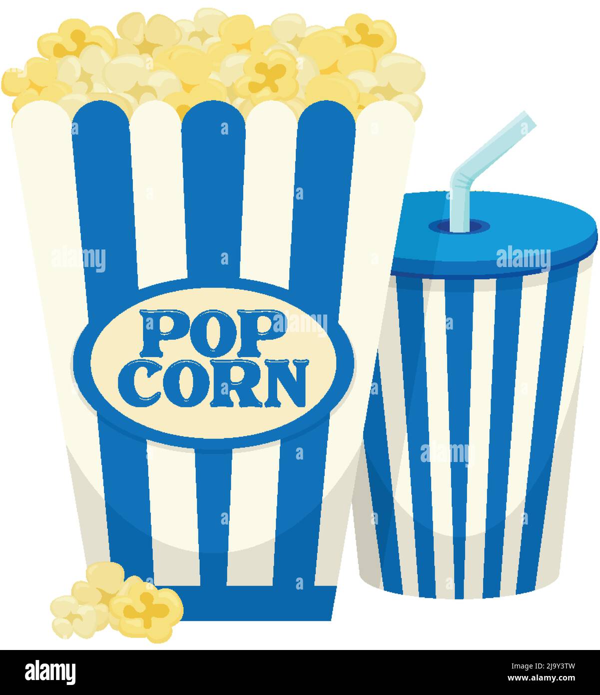 Popcorn box on white background illustration Stock Vector Image & Art -  Alamy
