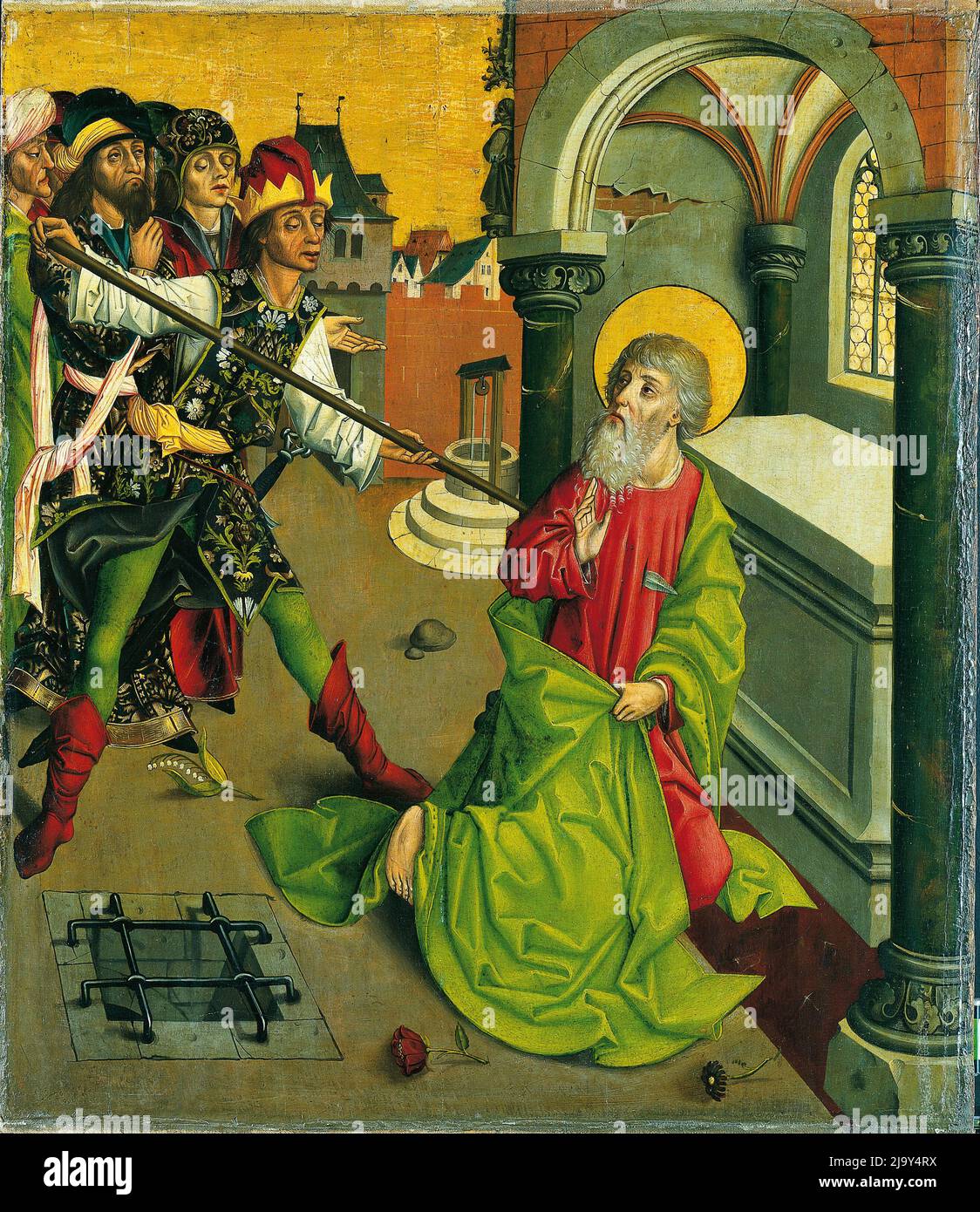 The Martyrdom of St Thomas by Master of Winkler's Epitaph Stock Photo