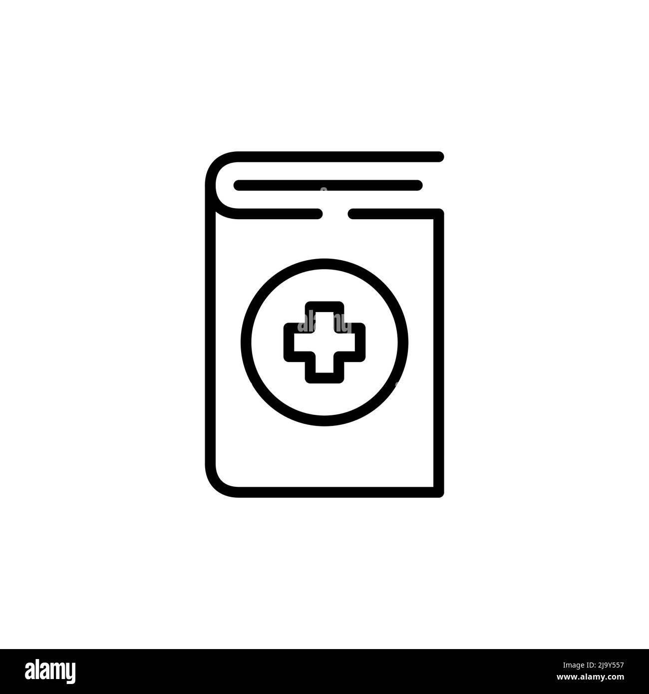 Medical dictionary book. Pixel perfect, editable stroke line icon Stock