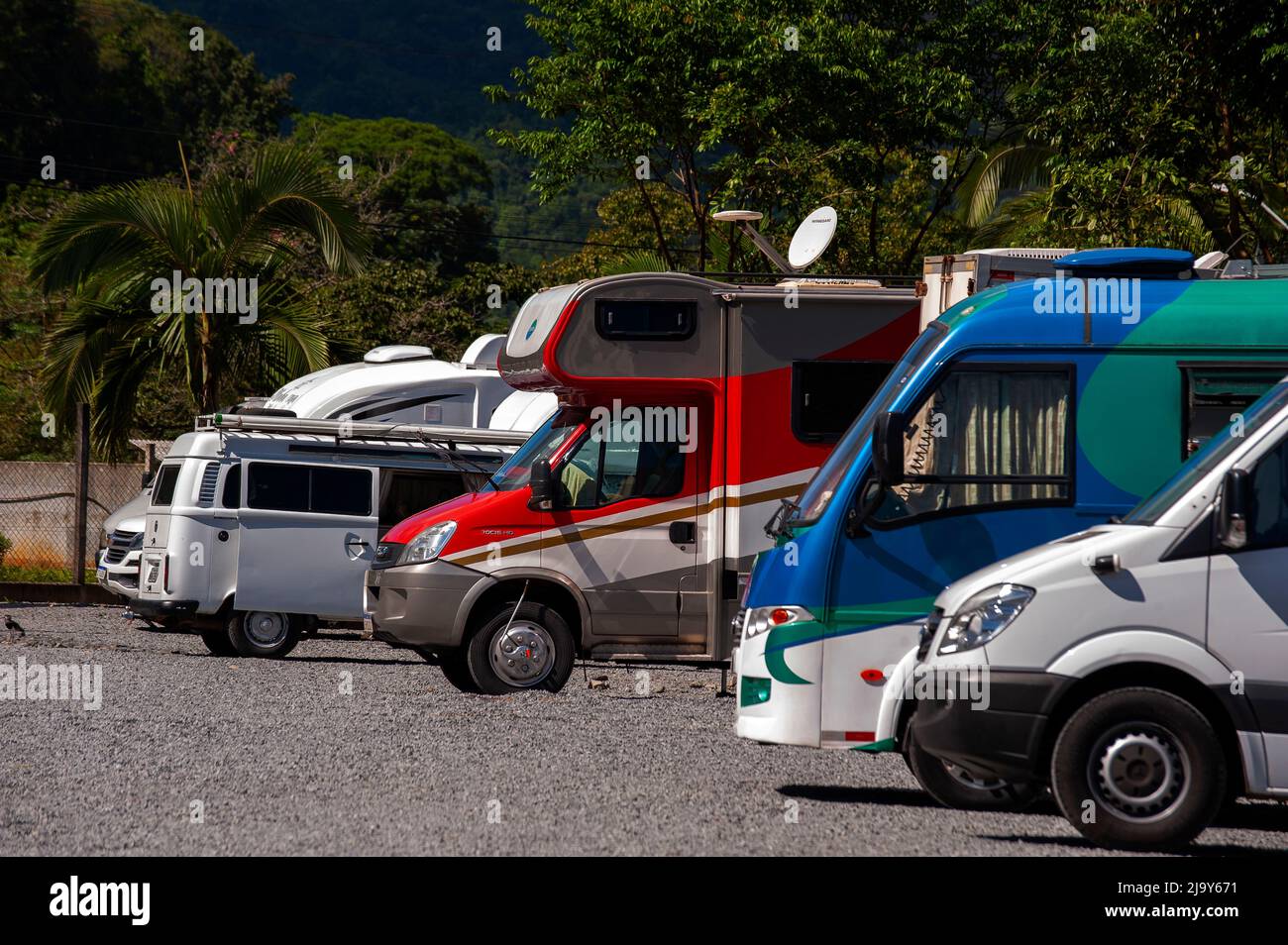 Free campervan parking at Malwee Park at Jaraguá do Sul, Santa Catarina