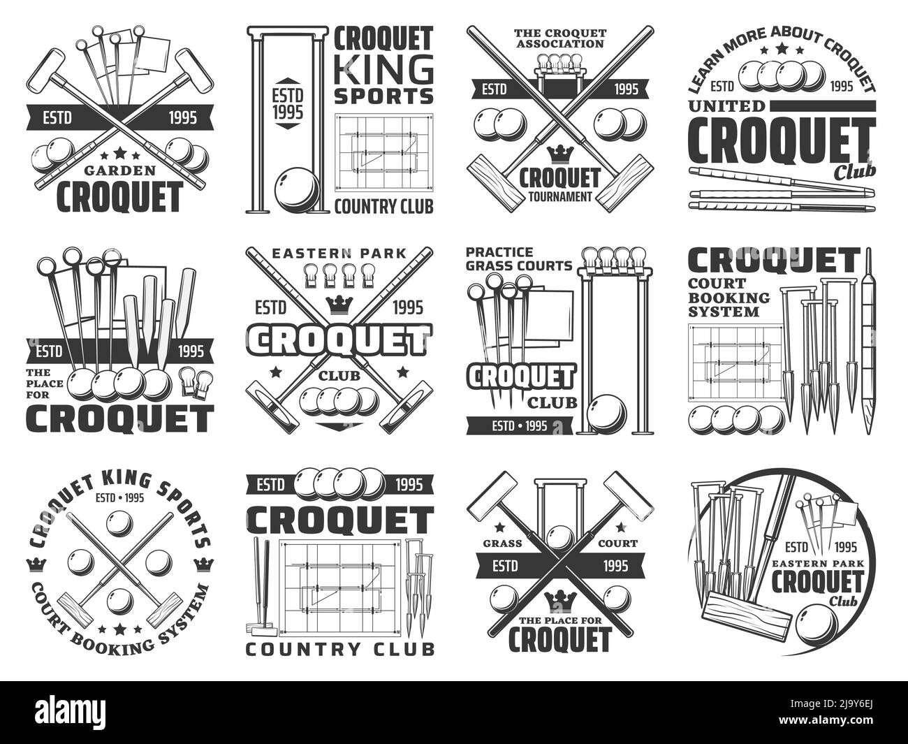 Croquet tournament trophy Stock Vector Images Alamy