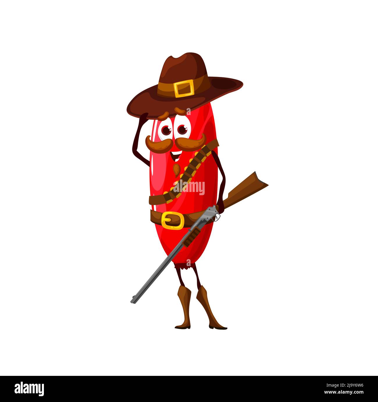 Cartoon barberry ranger character, berry cowboy personage with hat and  rifle. Vector berberis robber, hunter or gangster, funny berberry garden  plant bandit, isolated western adventurer hero Stock Vector Image & Art -