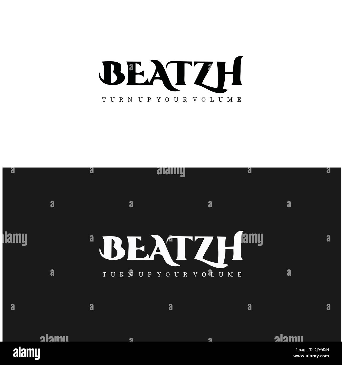 BEATZH Logo or typography logo Stock Vector