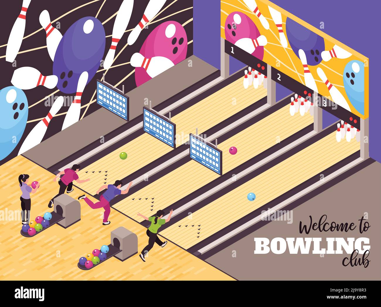 Bowling party invitation hi-res stock photography and images - Alamy