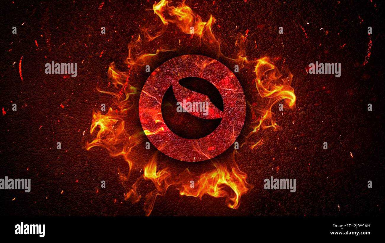 3D rendering cryptocurrency terra luna coin on colorful background,  cryptocurrency concept 3D illustration Stock Photo - Alamy