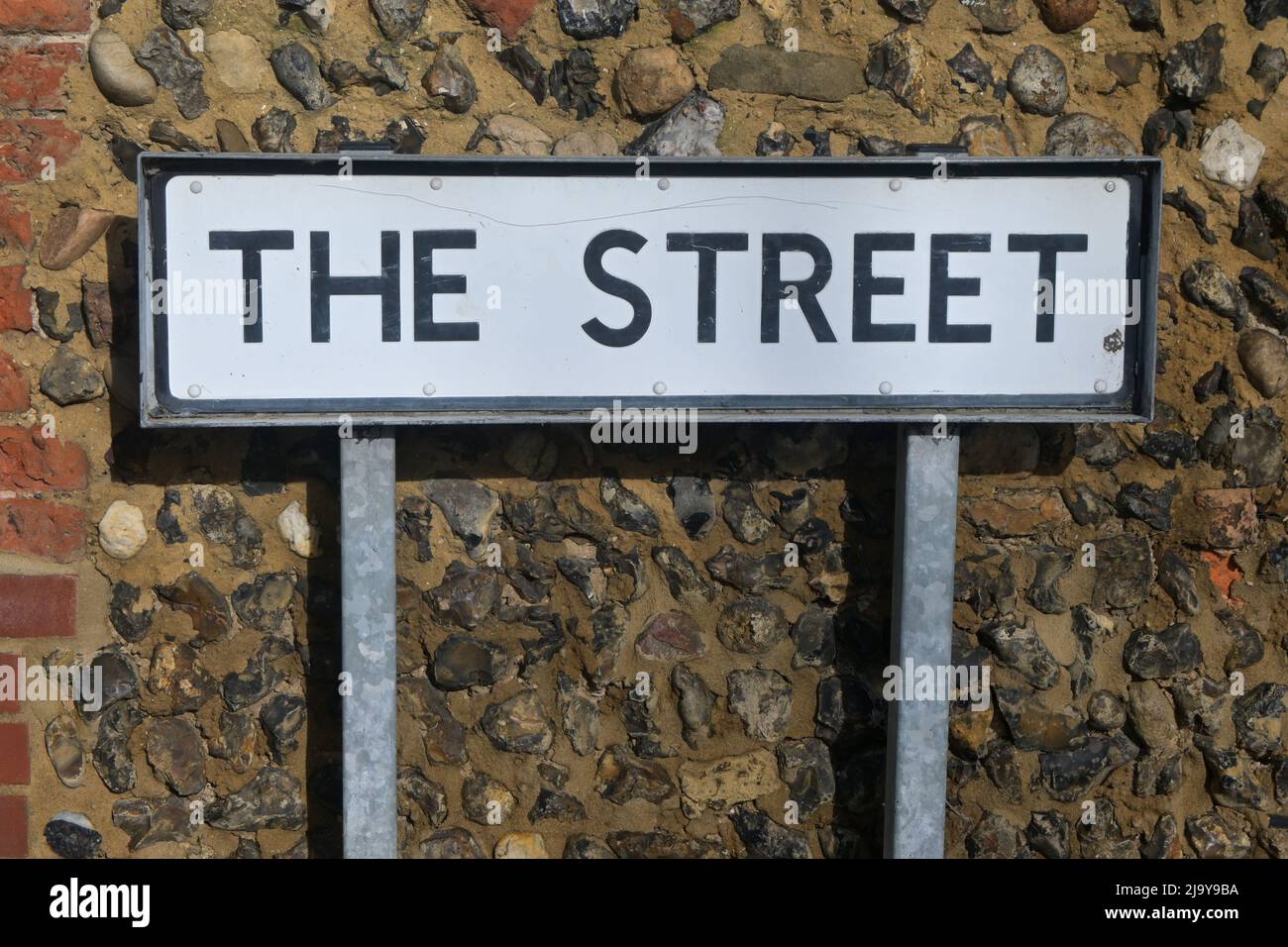 the street road name, suffolk, england Stock Photo