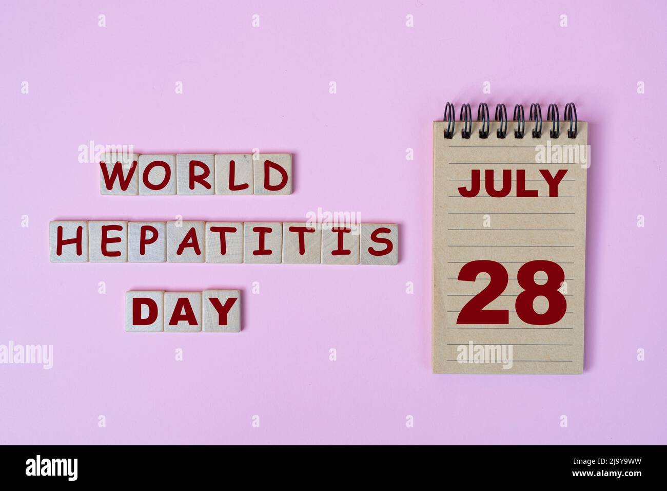 The celebration of the World Hepatitis Day the July 28 Stock Photo