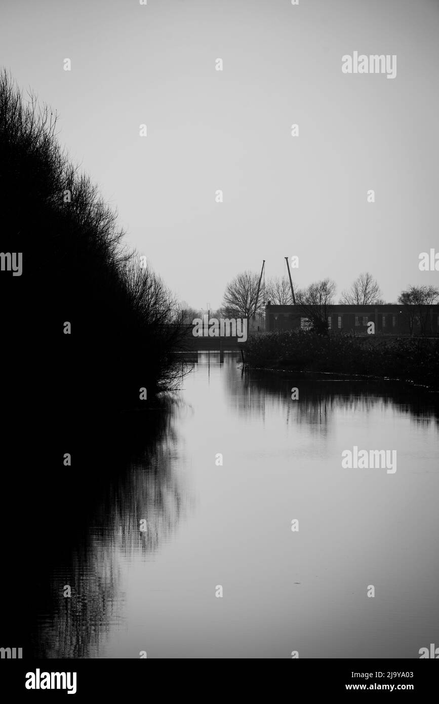 Forte Bazzera lagoon near Venice Italy Stock Photo