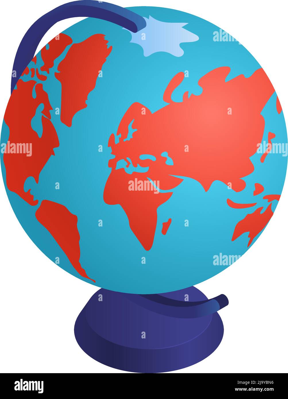 Isometric graduation diploma academic composition with isolated image of earth globe model vector illustration Stock Vector