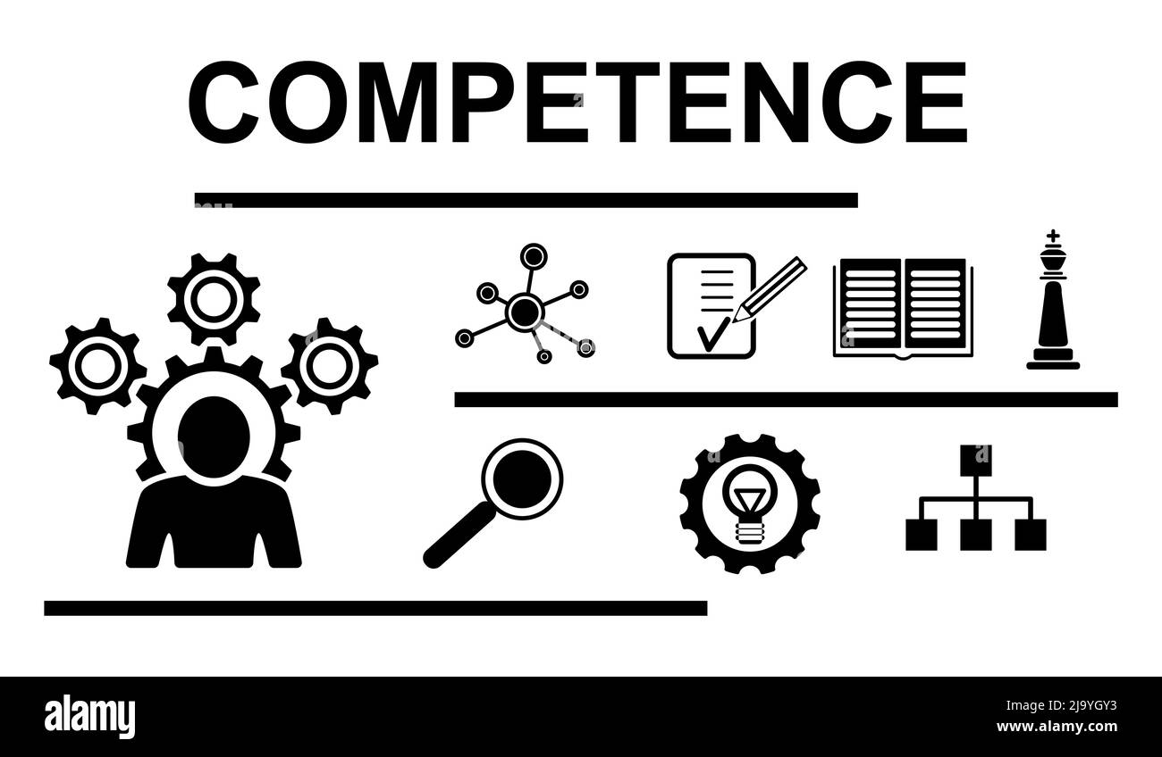 Illustration of a competence concept Stock Photo Alamy