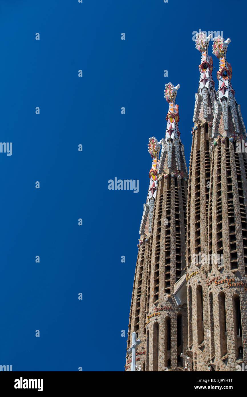 La Sagrada Familia Cathedral in Barcelona, Spain Stock Photo