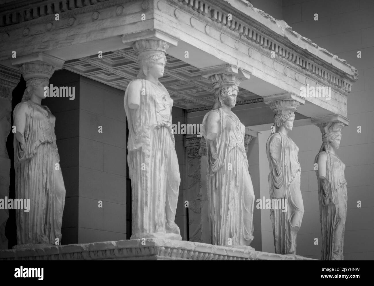 The Caryatids from the south porch of the Erechtheion. Stock Photo
