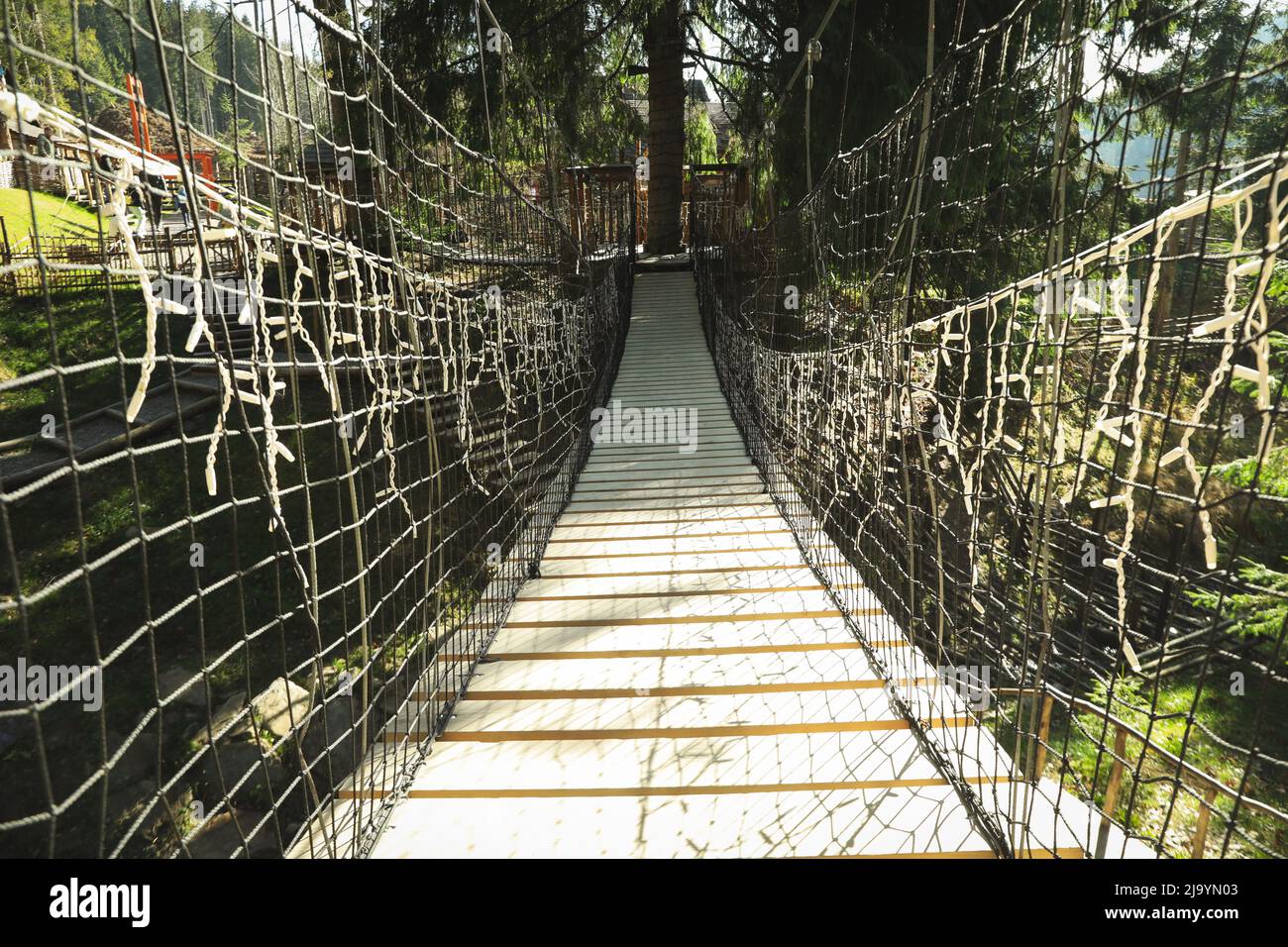 Wooden pedestrian bridge passage in hi-res stock photography and images ...