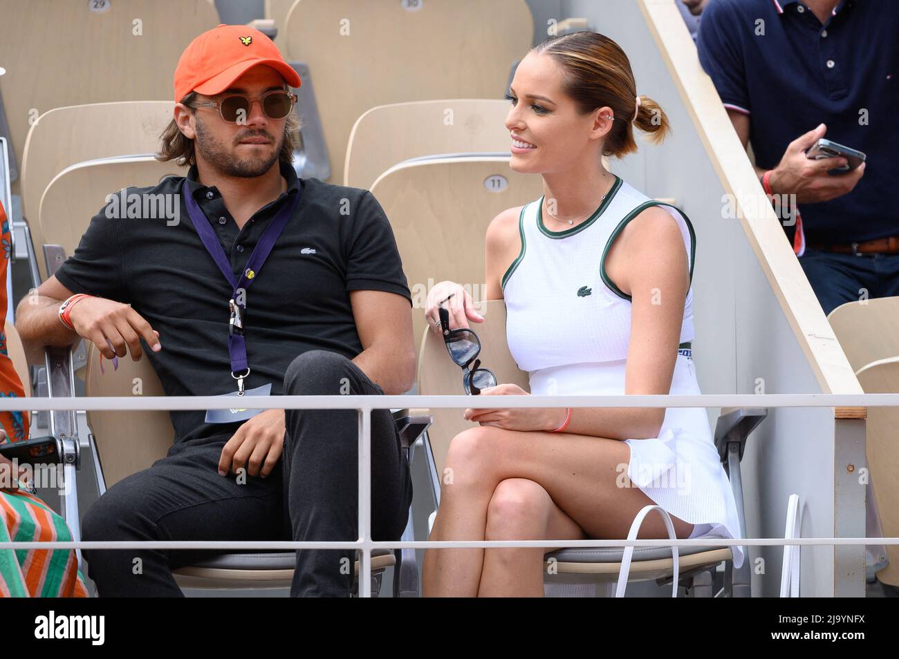Maeva Coucke and her boyfriend Francois Bonifaci in the stands during  Roland Garros 2022 on May 25, 2022 in Paris, France. Photo by Laurent  ZabulonABACAPRESS.COM Stock Photo - Alamy
