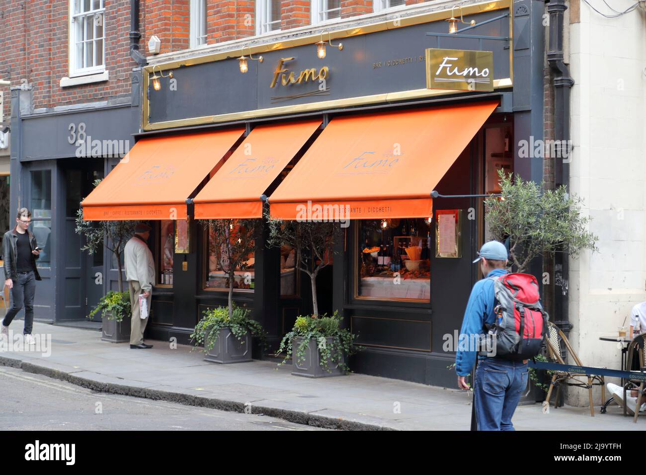 Italian restaurant Fumo in Covent Garden, London, UK Stock Photo