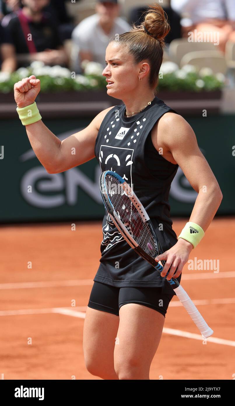 Maria Sakkari of Greece during day 4 of the French Open 2022, a tennis  Grand Slam tournament on May 25, 2022 at Roland-Garros stadium in Paris,  France - Photo Jean Catuffe / DPPI Stock Photo - Alamy