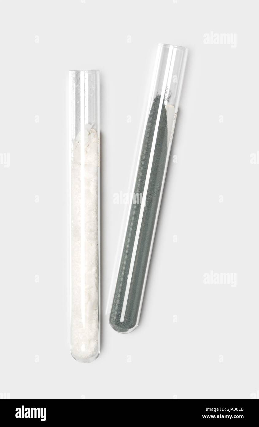 Closeup chemical ingredient on white laboratory table. Cetyl Esters Wax