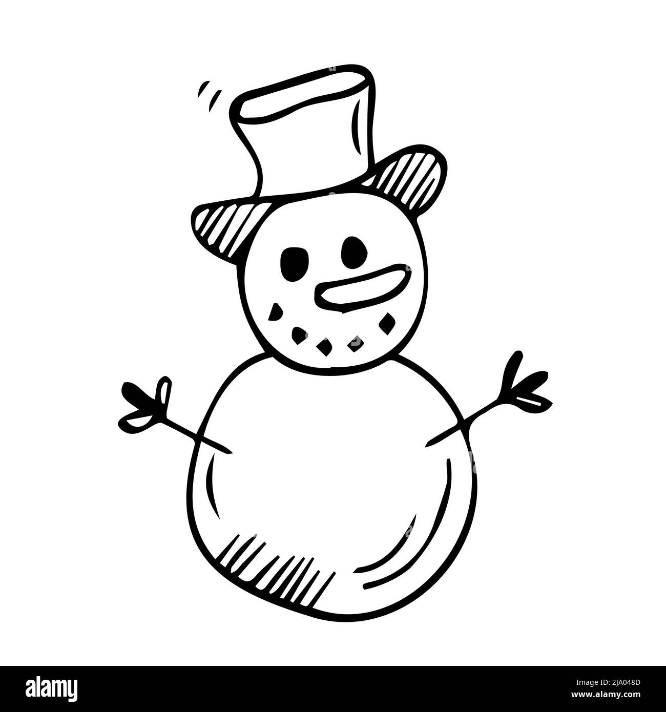cute-snowman-clipart-black-and-white