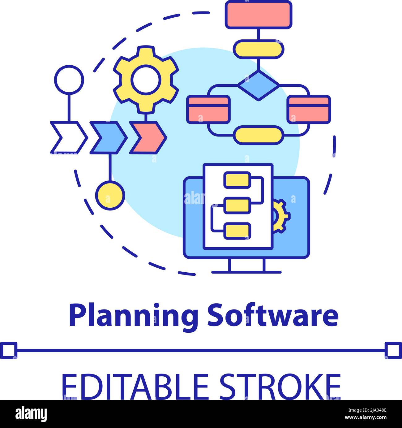 Planning software concept icon Stock Vector Image & Art - Alamy