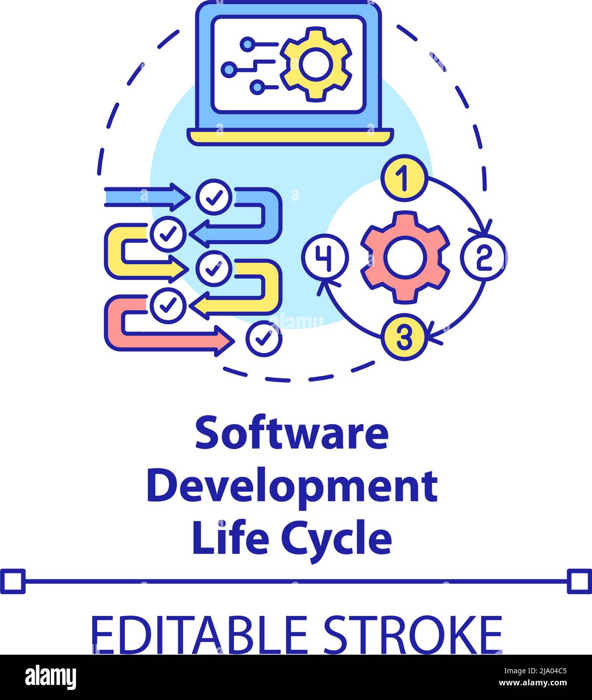 Software development life cycle concept icon Stock Vector Image & Art ...