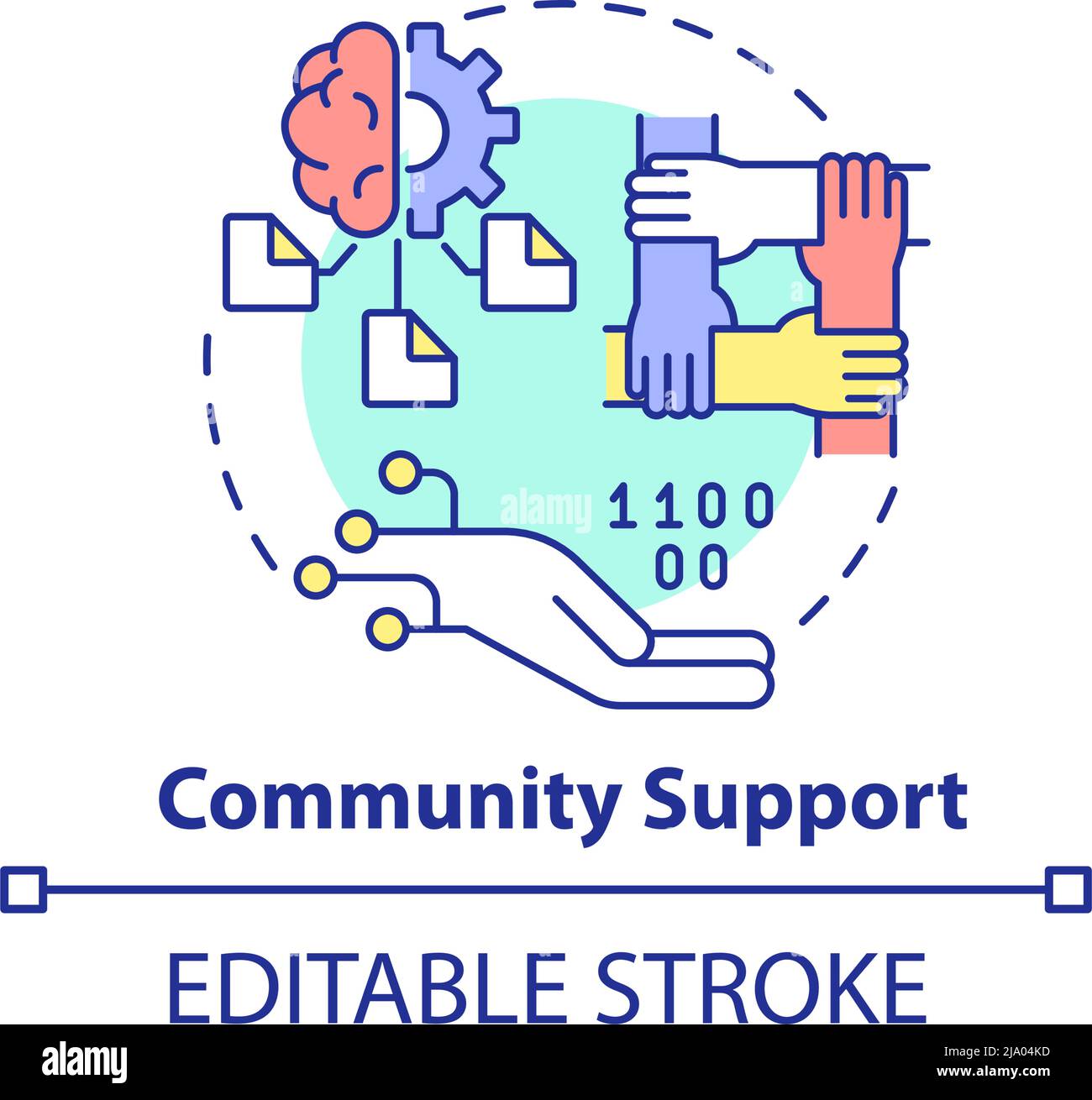 Community support concept icon Stock Vector Image & Art - Alamy